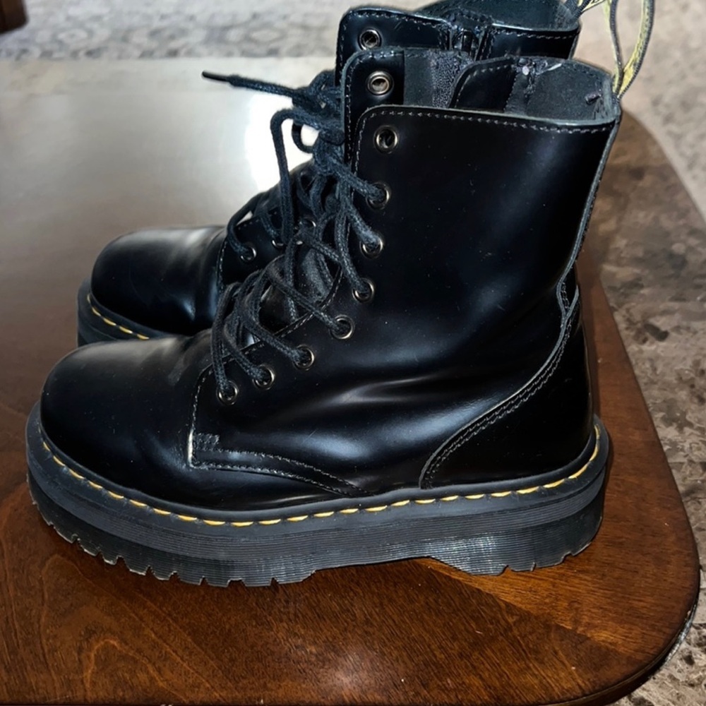 black dr. marten jadon boots